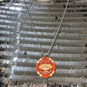 5/$25 Las Vegas lucky chip necklace